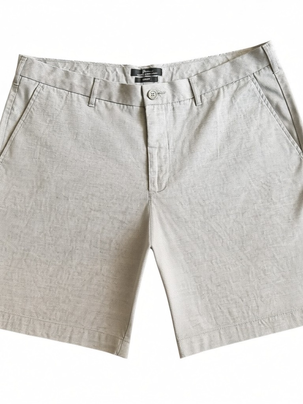 Marc Anthony Luxury Shorts Gray Flat Front Stretch Waist Slim Fit 9" Inseam 38